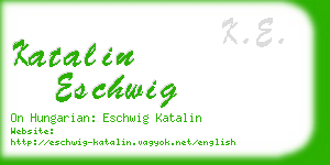 katalin eschwig business card